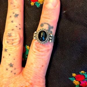 Onyx Ring and Earrings